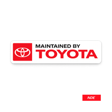 STICKER DECAL MAINTAINED BY TOYOTA