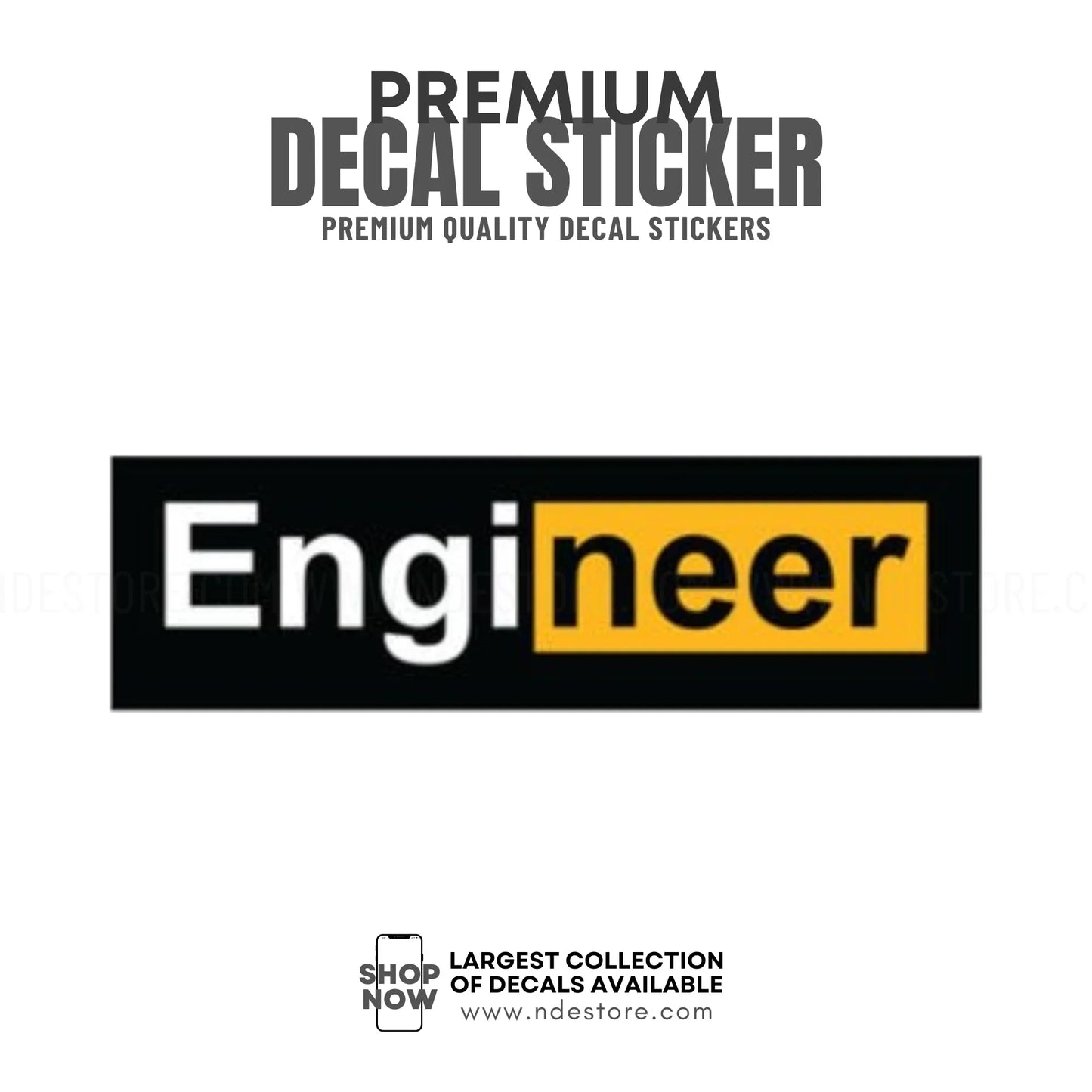 STICKER DECAL ENGINEER