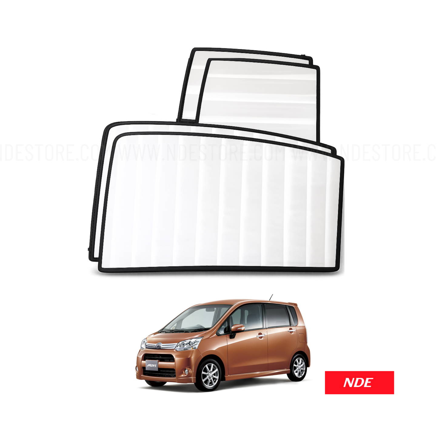 SUN SHADE SET WHITE WRINKLE FOR DAIHATSU MOVE (2010-2014)