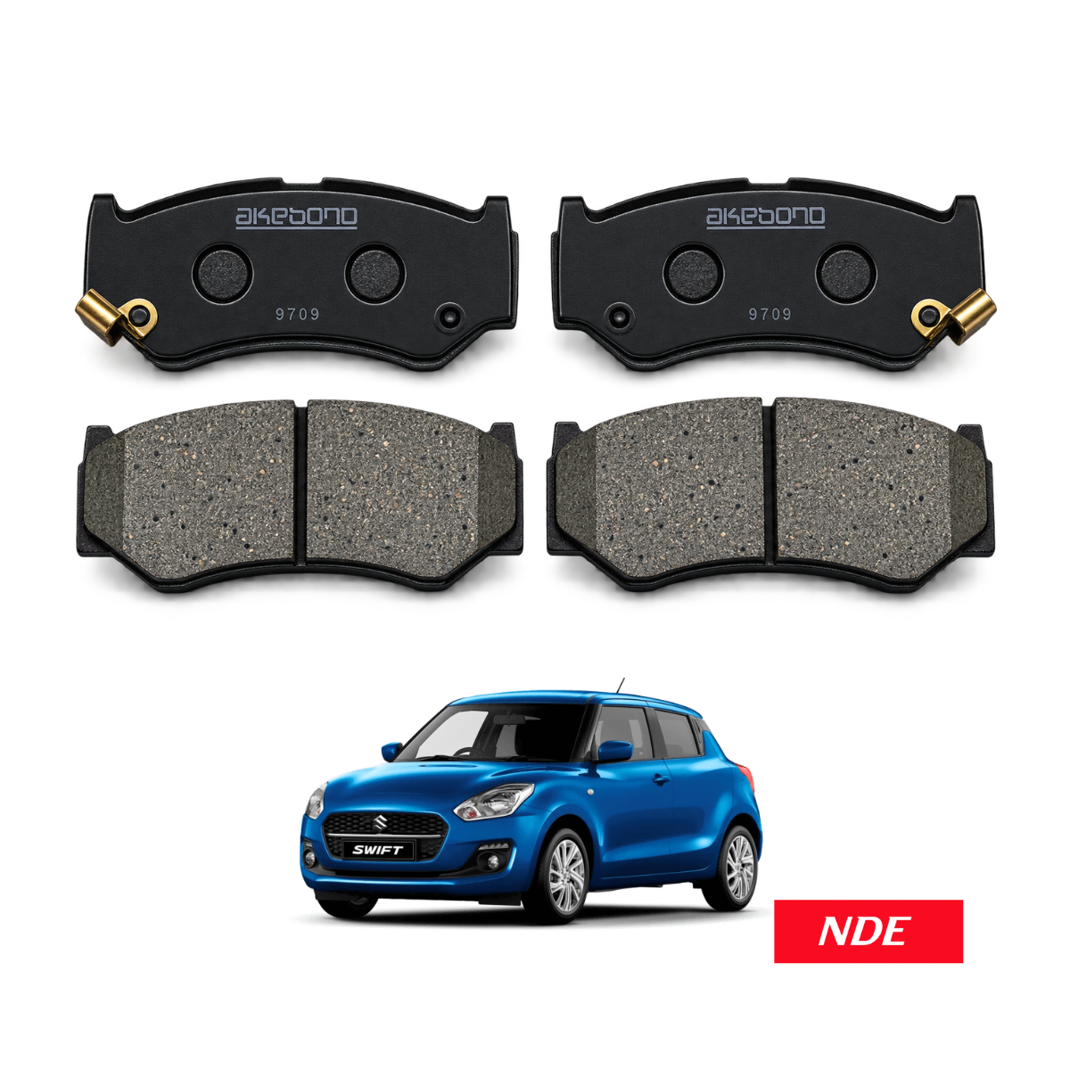 BRAKE DISC PAD SET FRONT AKEBONO FOR SUZUKI SWIFT (2021-2026)