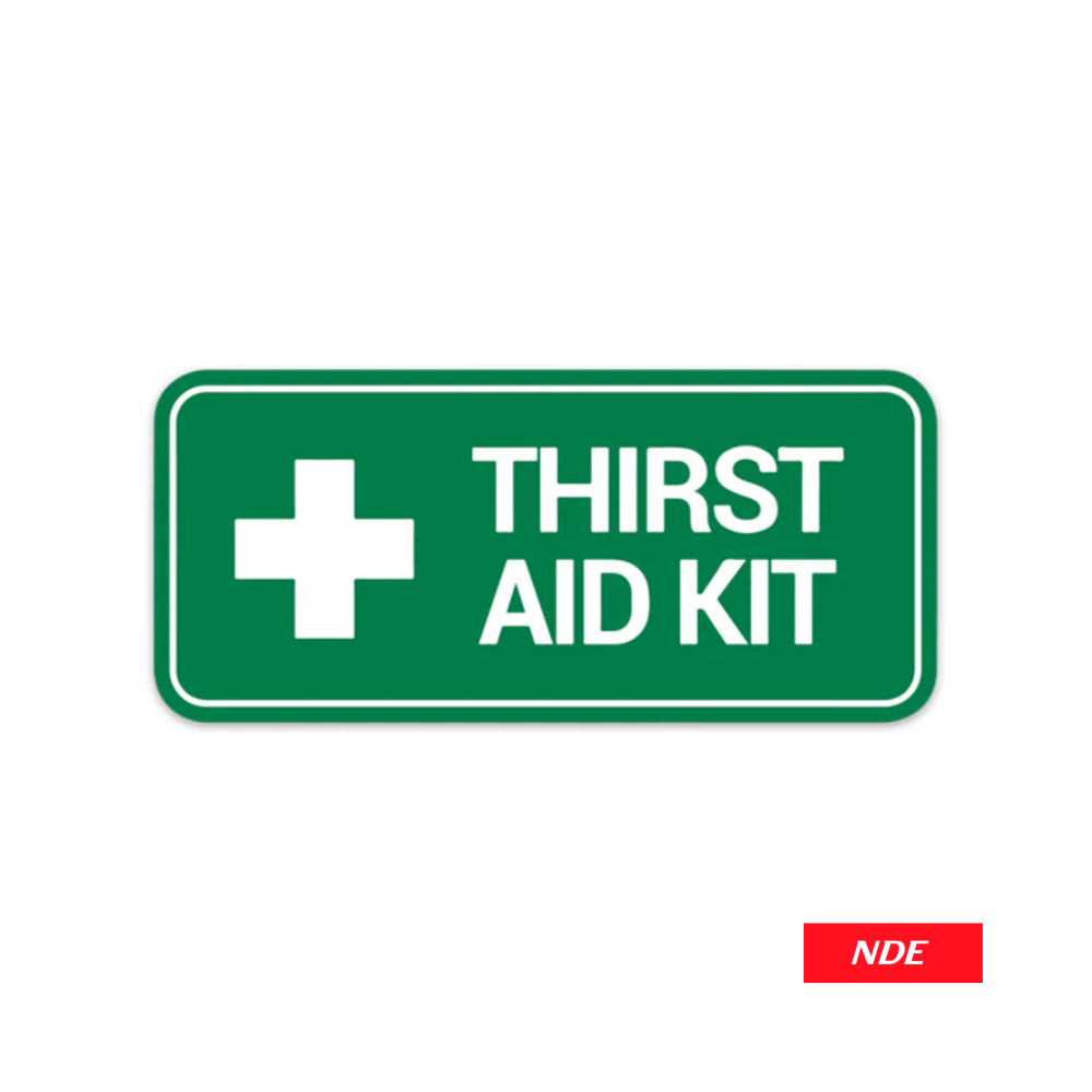 STICKER DECAL THIRST AID KIT