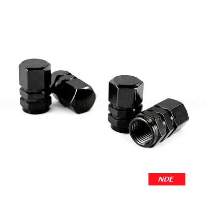 WHEEL NOZZLE CAP SET ALUMINUM BLACK