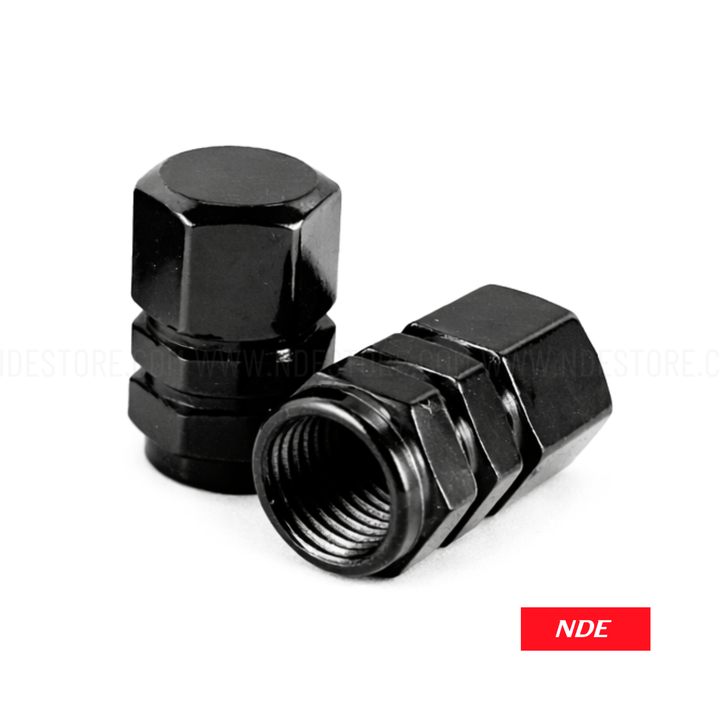WHEEL NOZZLE CAP SET ALUMINUM BLACK