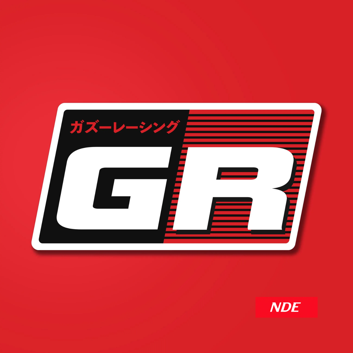 STICKER DECAL GR TOYOTA GAZOO RACING RED