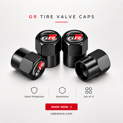 TIRE NOZZLE VALVE COVER CAP SET | GR MONOGRAM