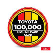 STICKER DECAL TOYOTA HIGH MILEAGE CLUB