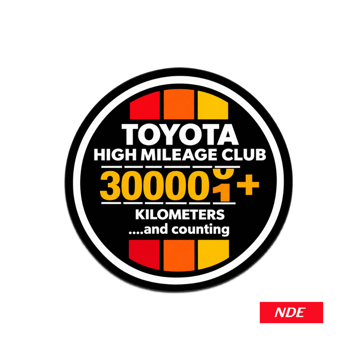 STICKER DECAL TOYOTA TEQ HIGH MILEAGE CLUB