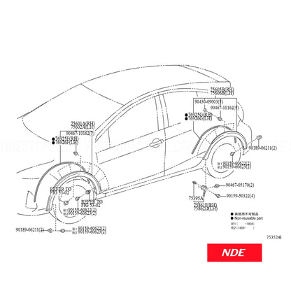 FENDER FLARE FOR TOYOTA AQUA