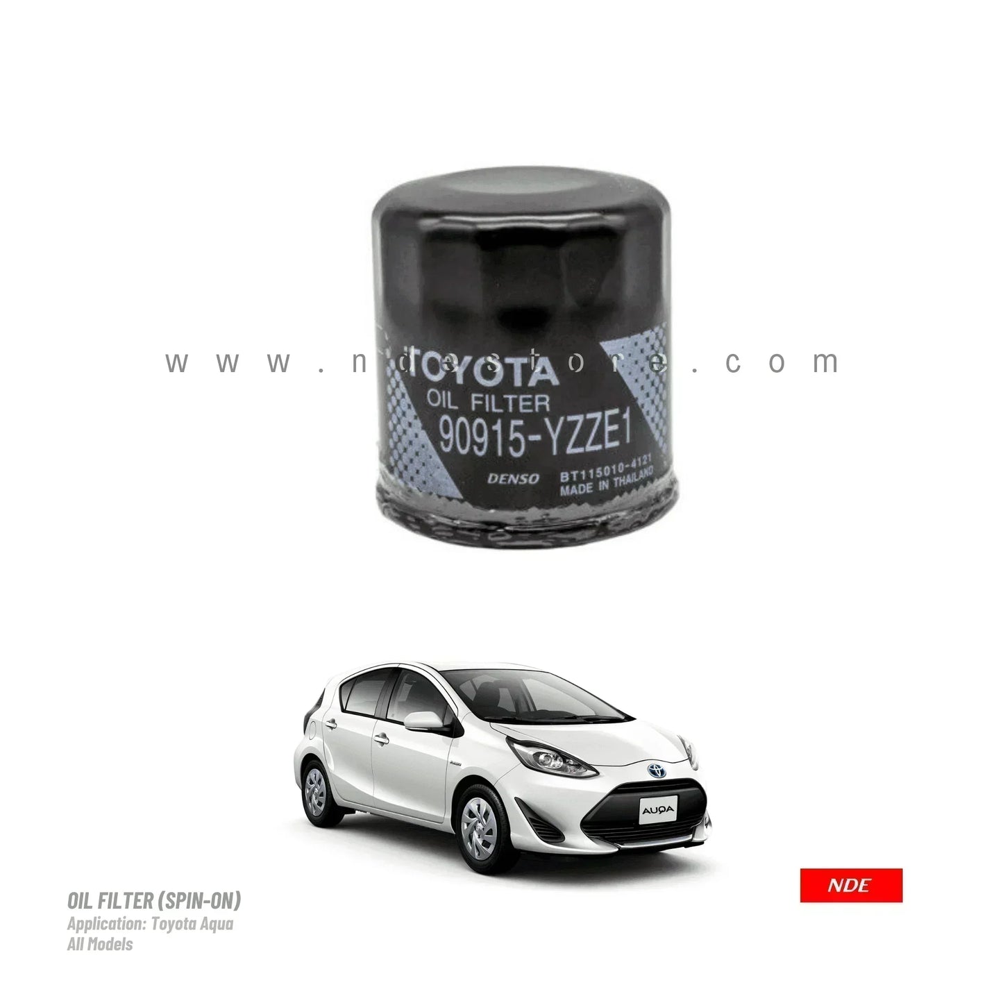 OIL FILTER (SPIN-ON) GENUINE FOR TOYOTA AQUA - ndestore.com