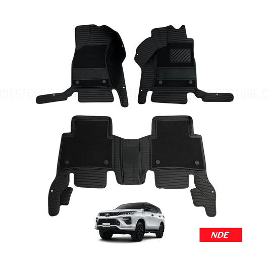 FLOOR MAT 9D STYLE FOR TOYOTA FORTUNER (2016-2026)