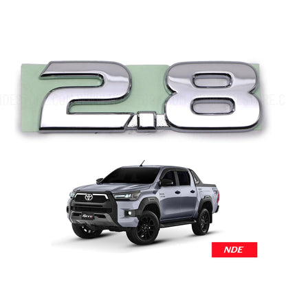 MONOGRAM EMBLEM 2.8 DOOR BADGE FOR TOYOTA HILUX