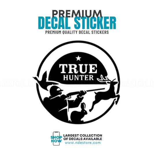 STICKER DECAL HUNTER TRUE