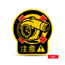 STICKER DECAL TURBO JDM YELLOW