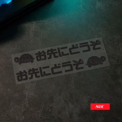 STICKER DECAL TURTLE RACE JDM