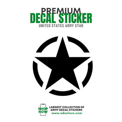 STICKER DECAL US ARMY STAR