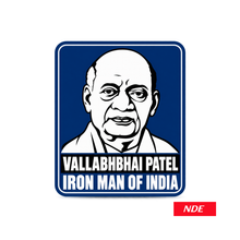 STICKER DECAL VALLABHBHAI PATEL IRON MAN OF INDIA