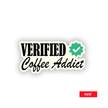 STICKER DECAL VERIFIED COFFEE ADDICT