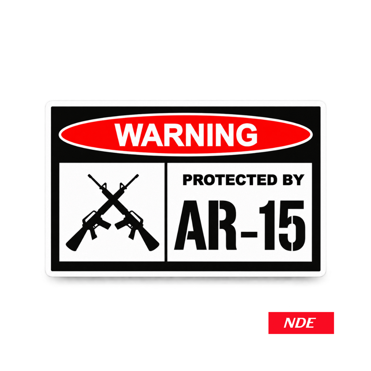 STICKER DECAL PROTECTED BY AR15