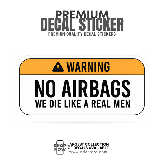 STICKER DECAL NO AIR BAGS WARNING
