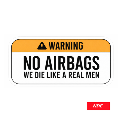 STICKER DECAL NO AIR BAGS WARNING