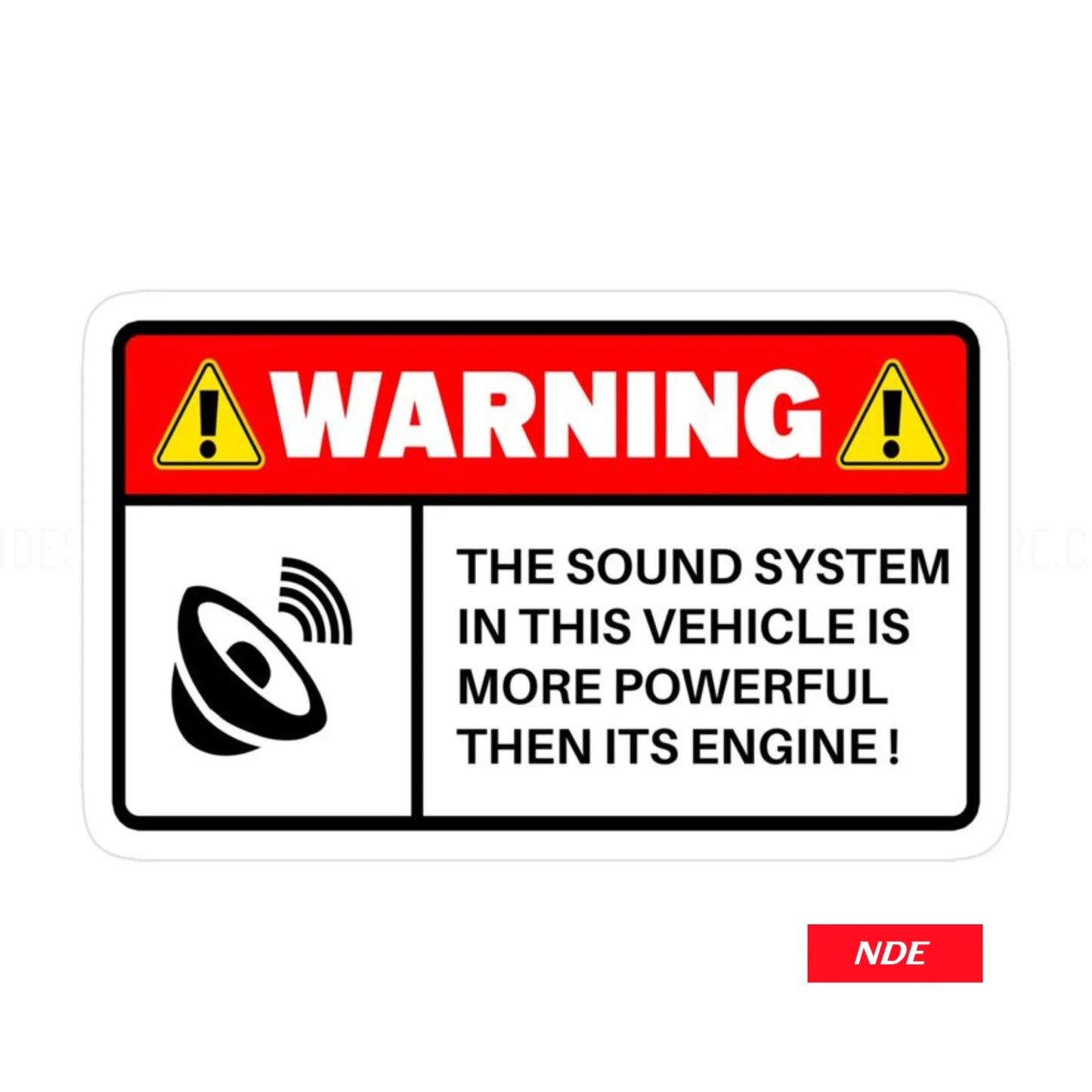 STICKER DECAL WARNING SOUND STICKER