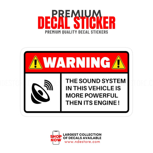 STICKER DECAL WARNING SOUND STICKER