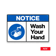 Wash Your Hands warning sticker decal