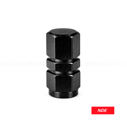 WHEEL NOZZLE CAP SET ALUMINUM BLACK