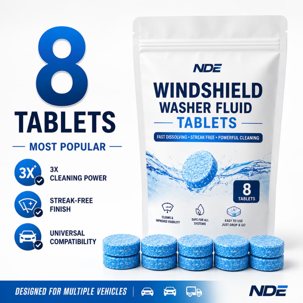 Fast-dissolving windshield washer tablets for crystal-clear driving visibility