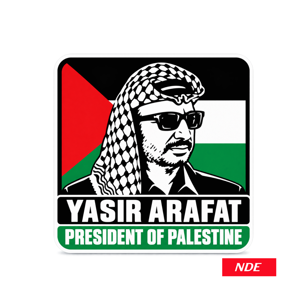 Yasir Arafat Global Leader Series vinyl cut decal sticker